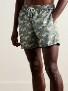 Rubinacci - Straight-Leg Mid-Length Printed Shell Swim Shorts - Green