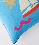 Jonathan Adler Playa Sailboat linen cushion