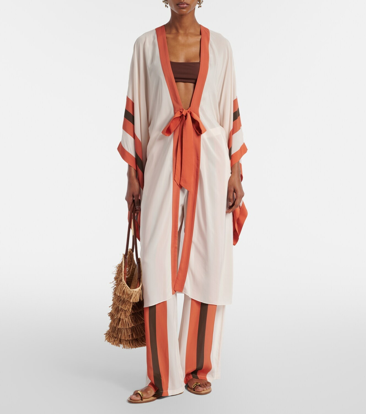 Adriana Degreas Striped kaftan