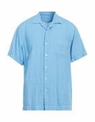 Massimo Alba Mens Shirt Sky in Blue