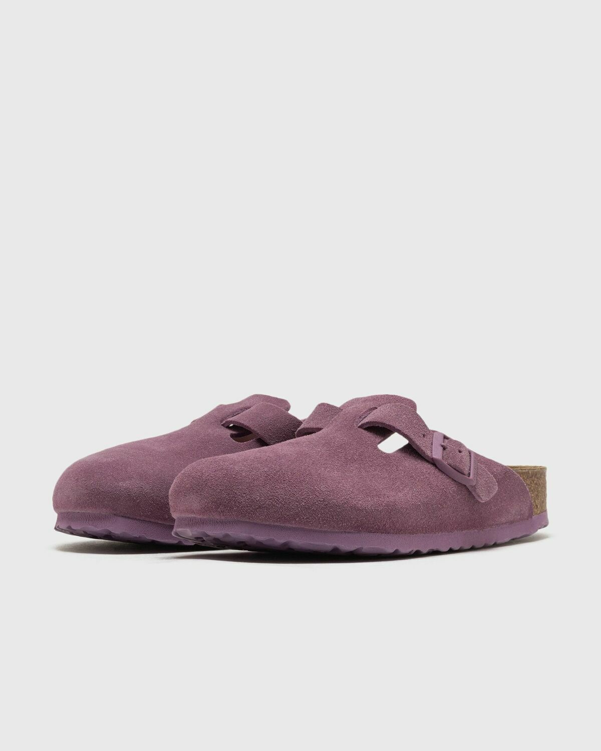 Birkenstock Boston Suede Leather Purple Womens Sandals & Slide