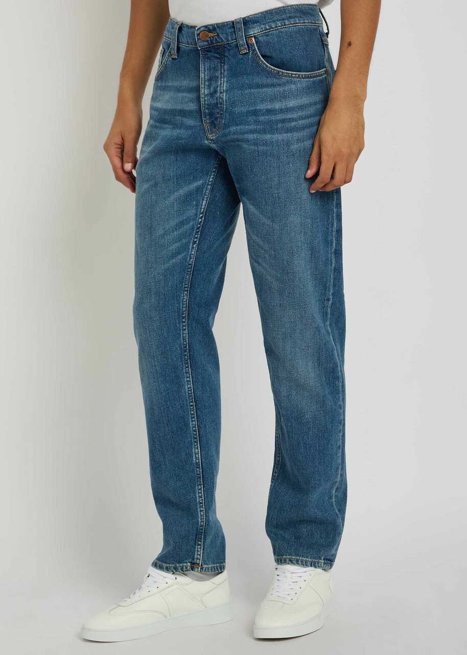 Nudie Jeans Solid Ollie Slim Straight-leg Jeans Mid Blu