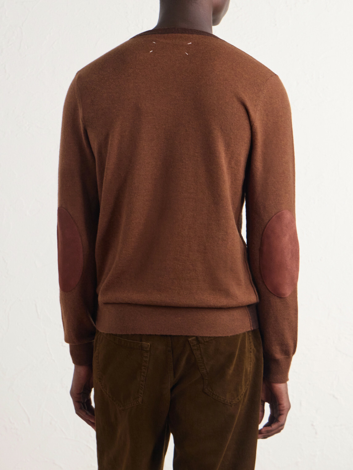 Maison Margiela - Colour-Block Wool Sweater - Brown