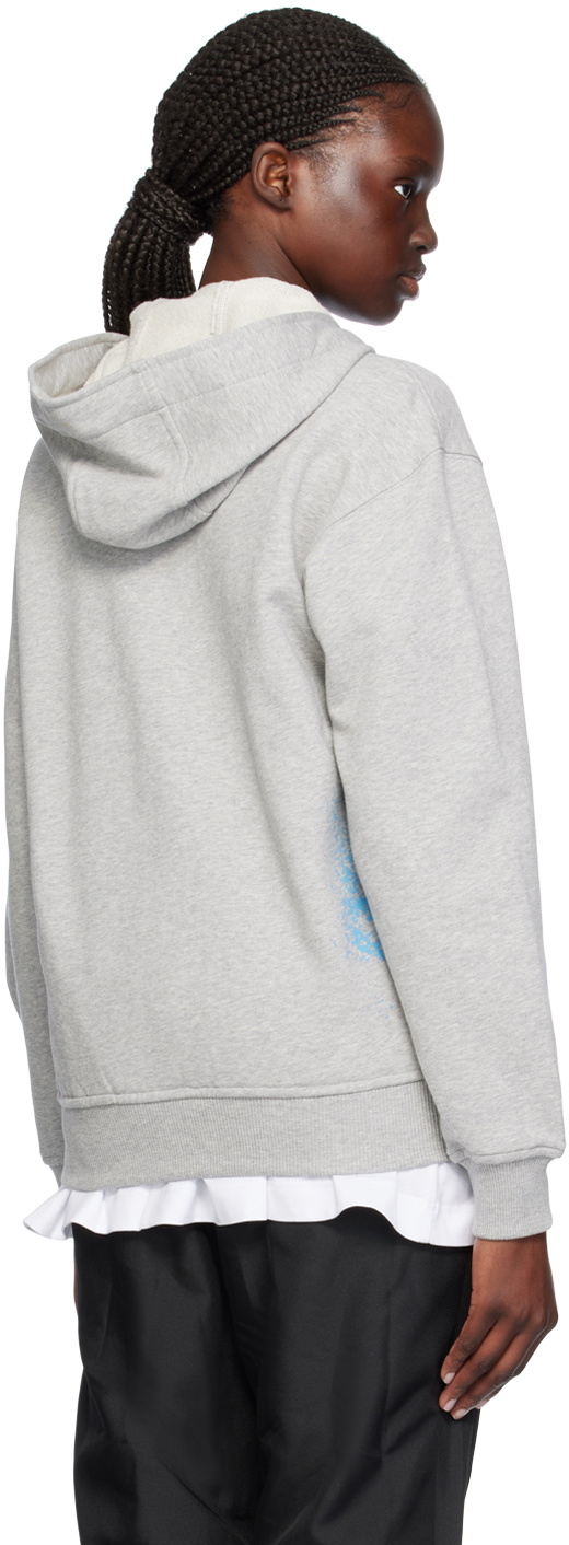 Comme des Garçons Shirt Gray Paint Splatter Hoodie