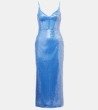 David Koma Sequined corset dress