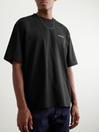 Off-White - Lunar Arrow Logo-Print Cotton-Jersey T-Shirt - Black