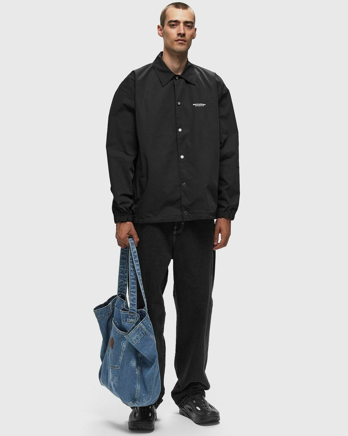 New Amsterdam Coach Jacket Black Jacket Black Overshirts/Windbreaker