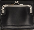 Y's Black Semi-Gloss Smooth Leather Wallet