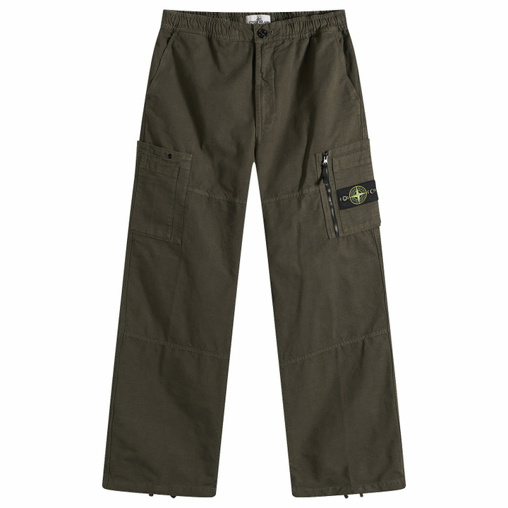 Photo: Stone Island Men's Organic Cotton Ripstop Cargo Pants in Charcoal