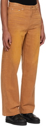 We11done Tan Wide-Leg Trousers