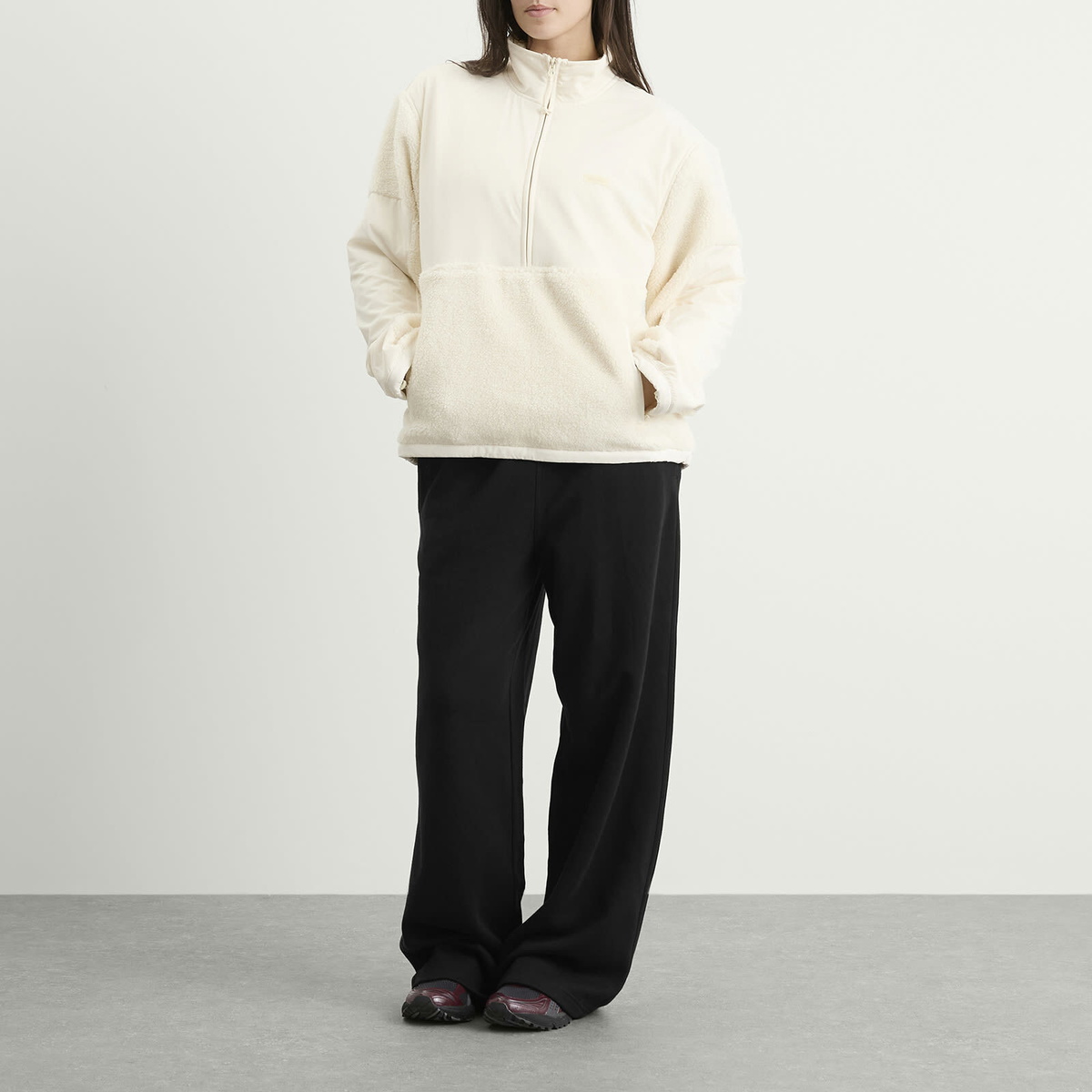 SKIMS Women's Teddy Half Zip Pullover in Ecru