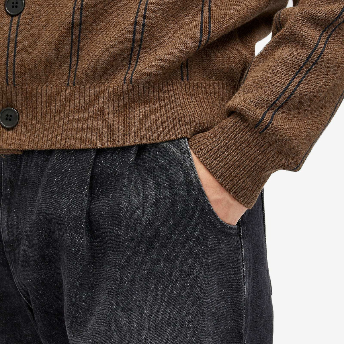 mfpen Men's Big Jeans in Faded Black mfpen
