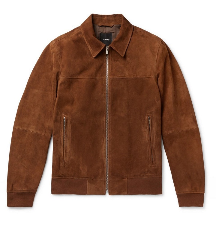 Photo: Theory - Noland Slim-Fit Suede Jacket - Brown