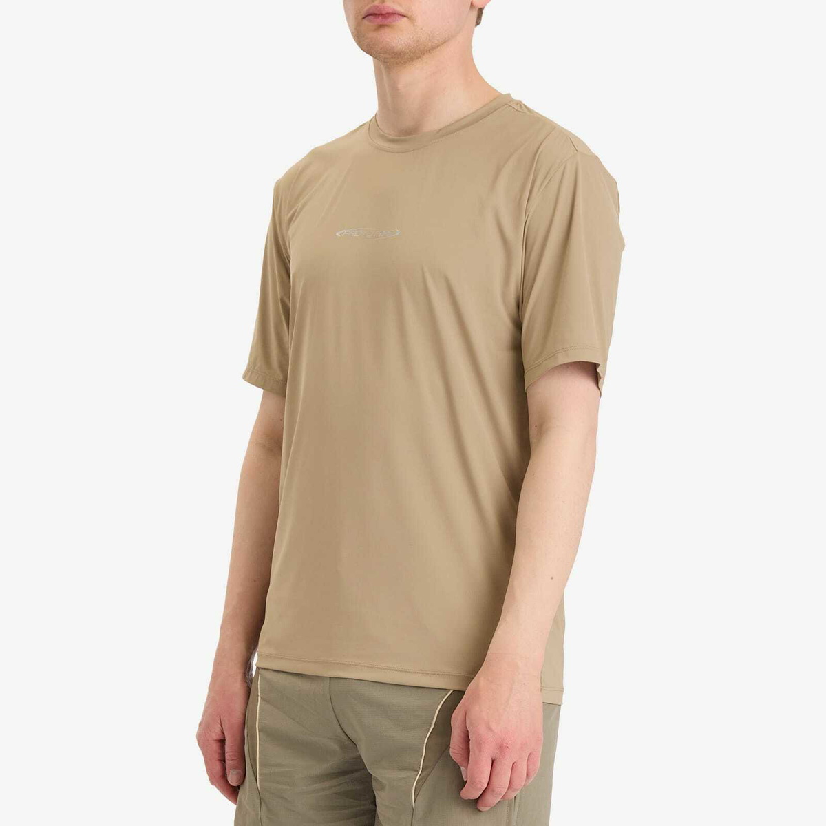 KA_YO_Prototype Men's Logo Tech T-Shirt in Stone