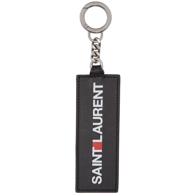 SAINT LAURENT: keyring for man - Black  Saint Laurent keyring 5183230SX0E  online at