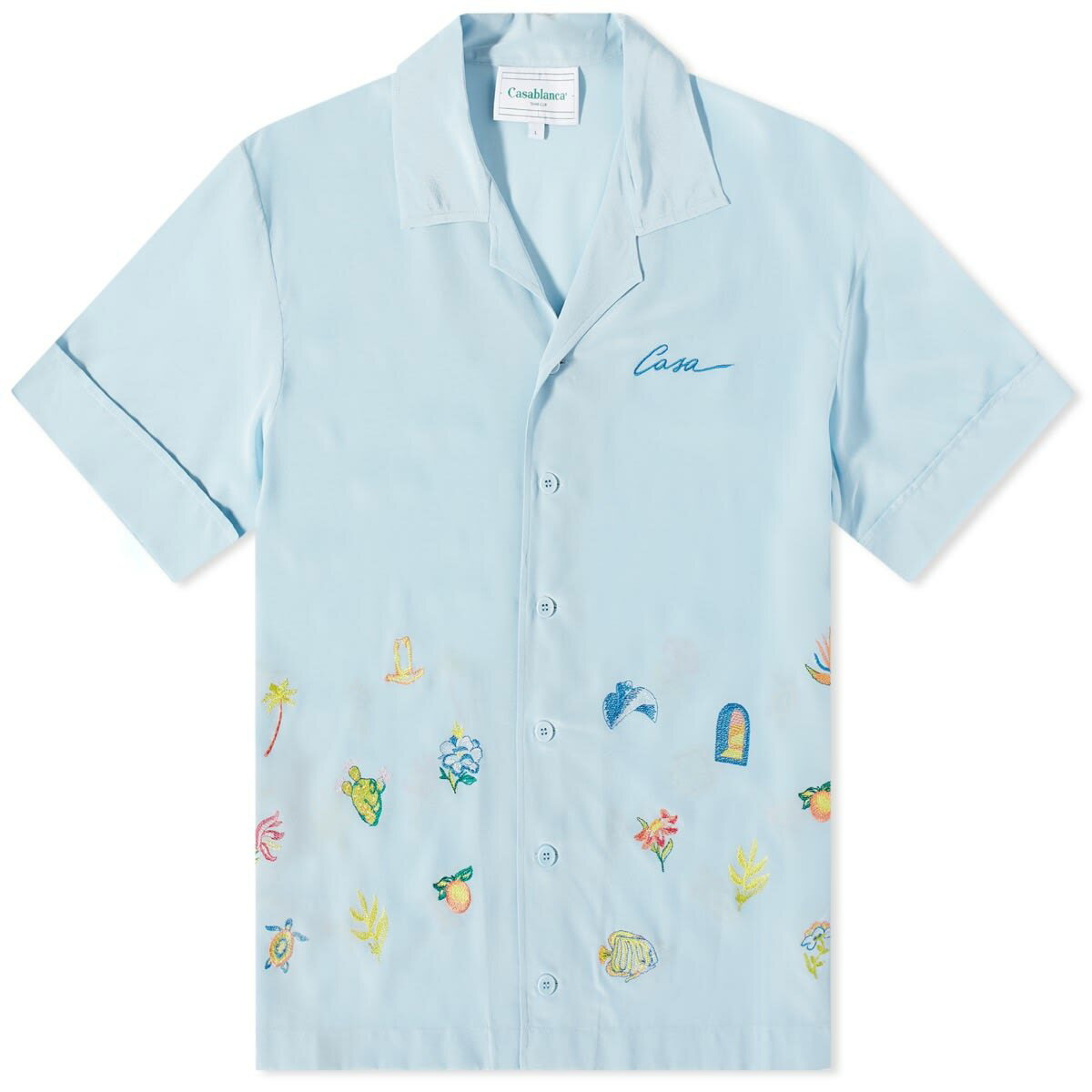 Casablanca Laurel short-sleeve shirt - Blue