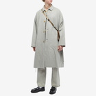 Acne Studios Men's Dape Double Houndstooth Coat in Grey/Off White