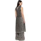 S.R. STUDIO. LA. CA. Black Checkered Pleats Mineral Wash Bib Dress