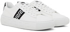 Versace White & Black Greca Sneakers