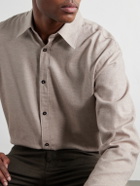 Purdey - Cotton-Herringbone Shirt - Brown