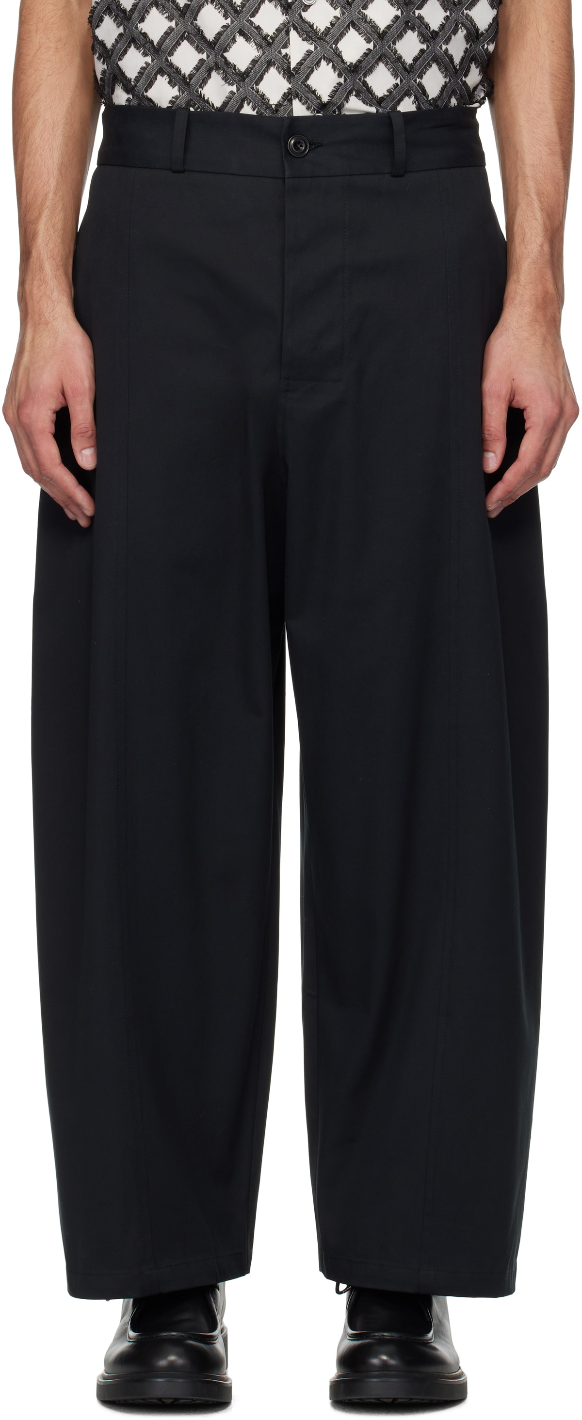 SAGE NATION box-pleat wide-leg Trousers | Neutrals | FARFETCH