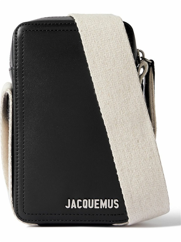Photo: Jacquemus - Le Cuerda Canvas-Trimmed Leather Pouch