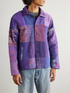 Kartik Research - Patchworked Kantha Cotton Jacket - Purple