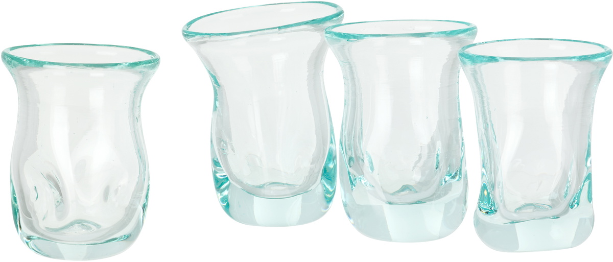 Completedworks Blue B98 Recycled Tiny Glass Set, 4 pcs