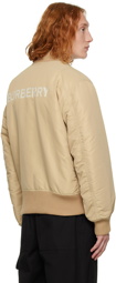 Burberry Beige Insulated Bomber Jacket
