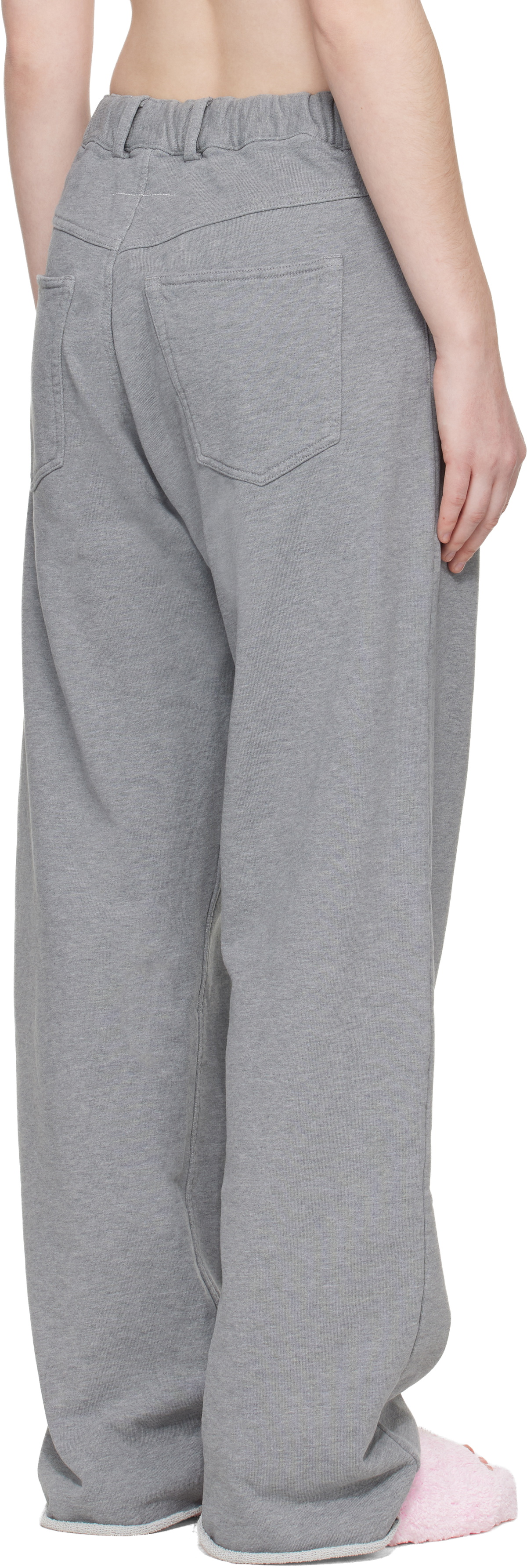 MM6 Maison Margiela Gray Wide-Leg Cotton Trousers