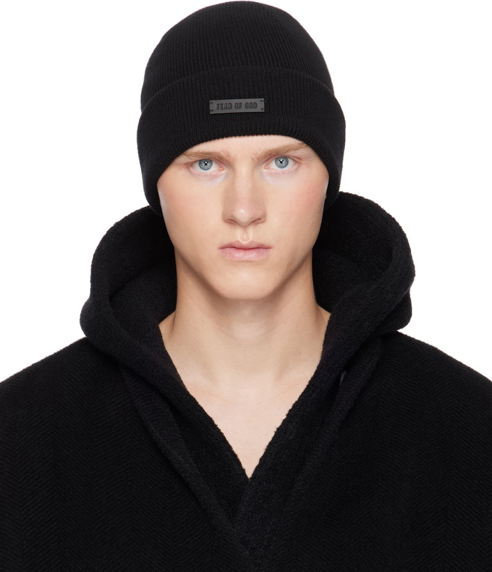 Photo: Fear of God Black Cashmere Beanie