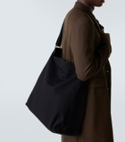 Dries Van Noten Leather-trimmed canvas shoulder bag