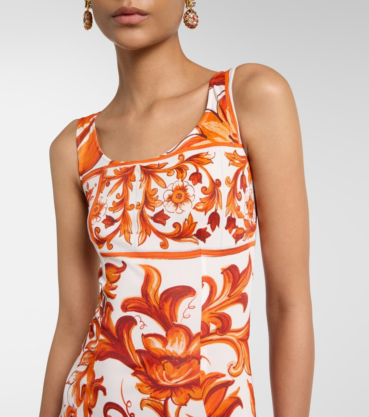 Dolce&Gabbana Majolica organza midi dress