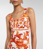 Dolce&Gabbana Majolica organza midi dress