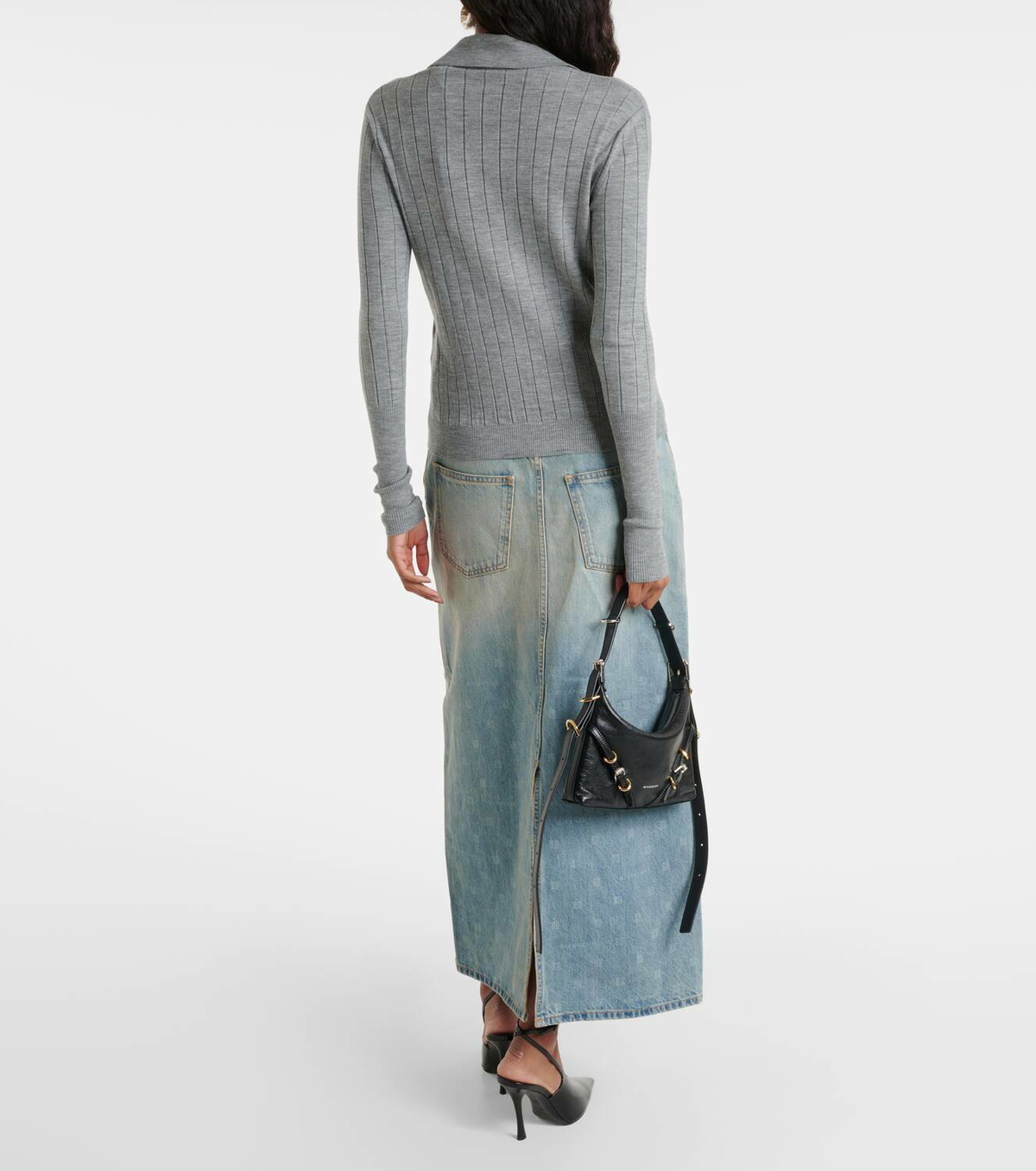 Givenchy Ribbed-knit wool-blend polo sweater Givenchy