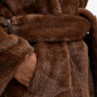 Meotine Women's Kelly Long Faux Fur Coat in Brown