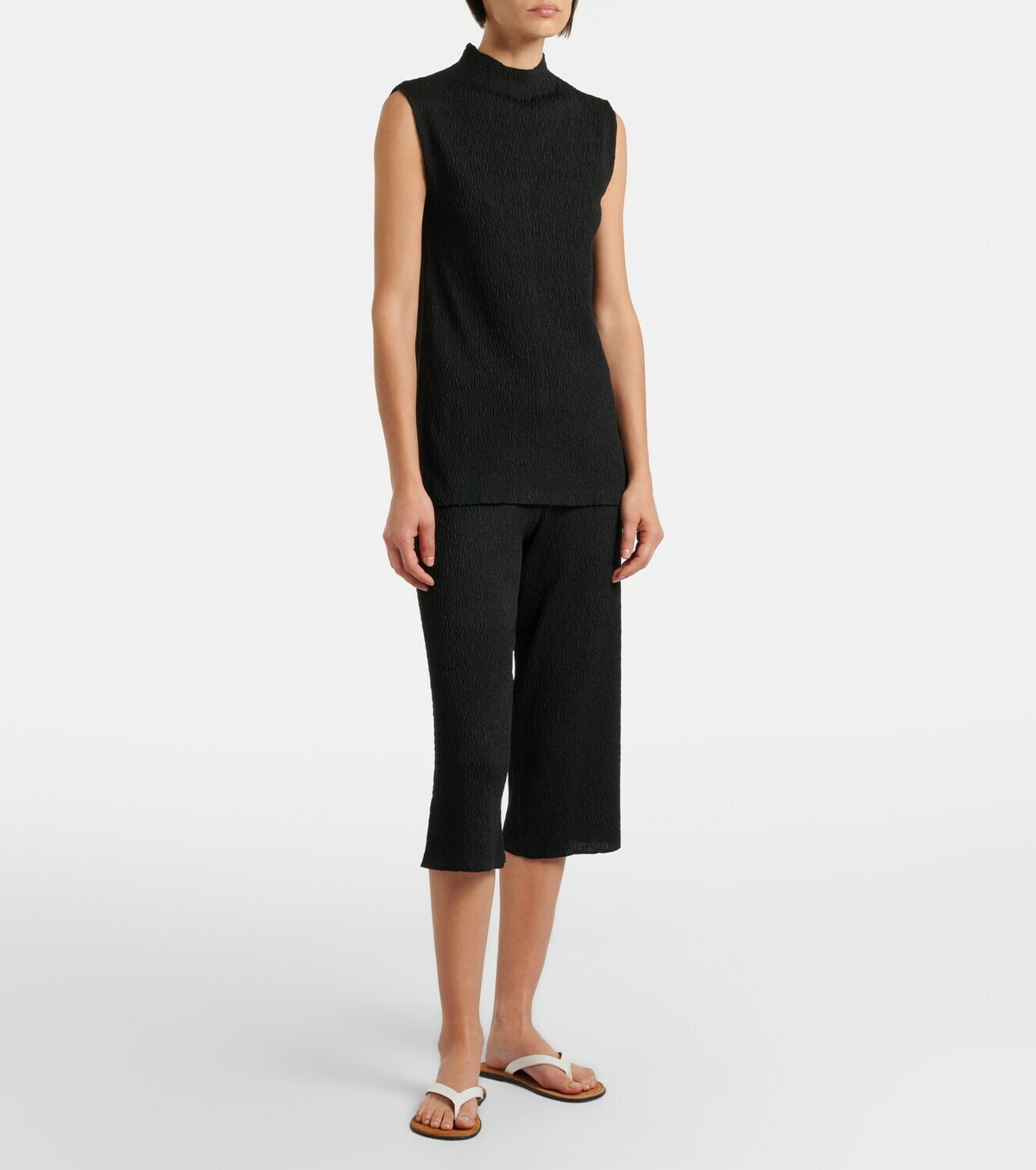 The Row Silk culottes