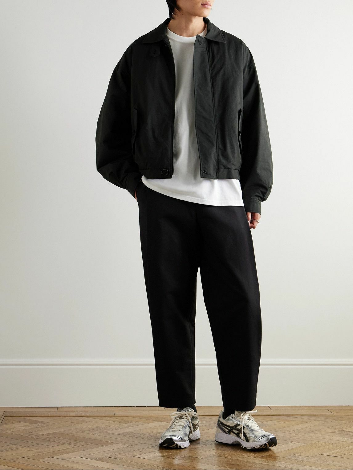 Amomento - Padded Cotton-Blend Shell Bomber Jacket - Black AMOMENTO