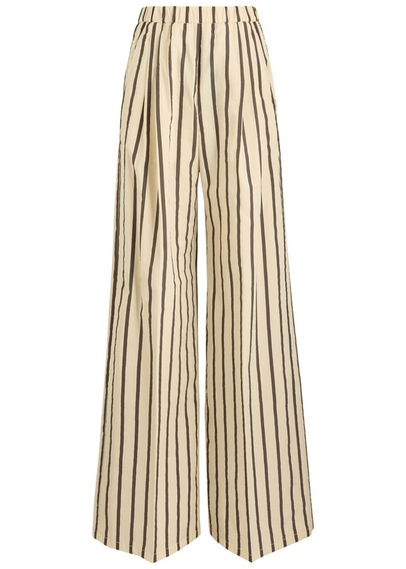 Photo: Forte_forte Striped Wide-leg Trousers Cream
