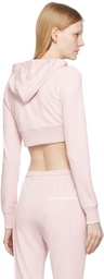 Courrèges Pink Cropped Hoodie