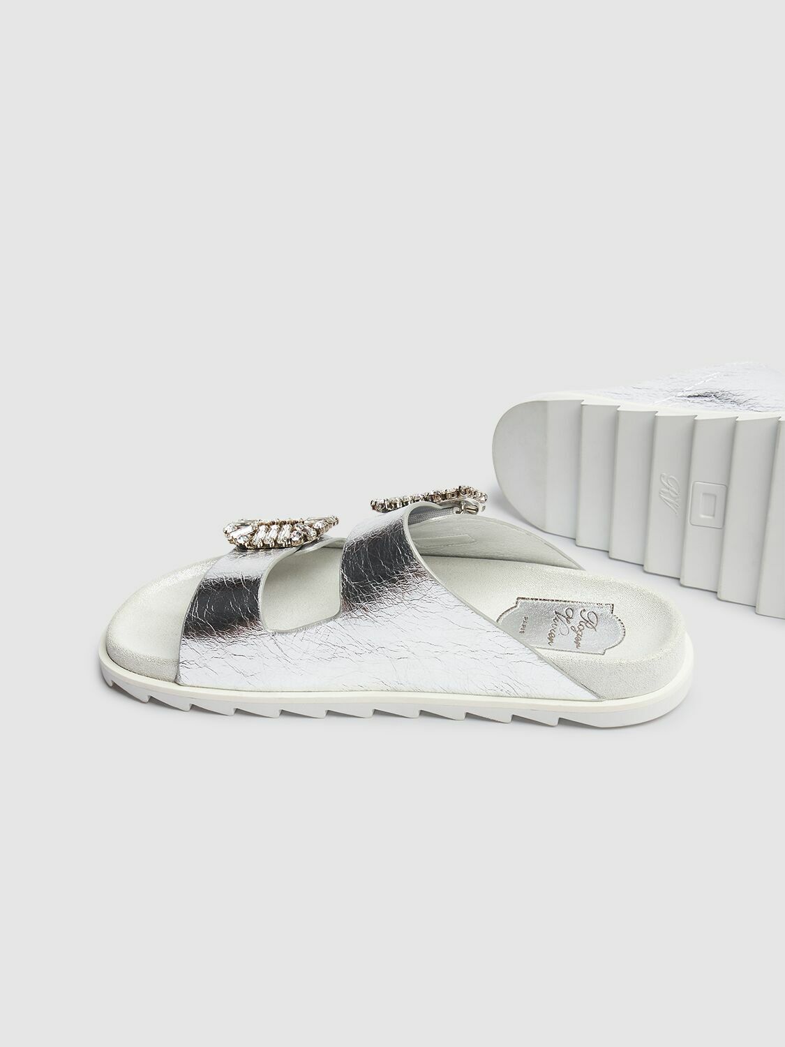 Roger Vivier◆Slidy Viv レザーサンダル 20mm ROGER VIVIER 20mm Slidy Viv Leather Sandals Roger Vivier