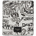 Dolce and Gabbana Black and White Graffiti Bi-Fold Wallet