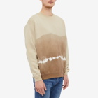 Blue Blue Japan Men's Hand Dyed Gradation Crew Sweat in Beige