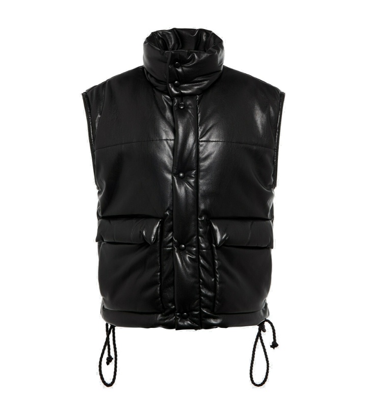 Photo: Nanushka - Jovan faux leather puffer vest