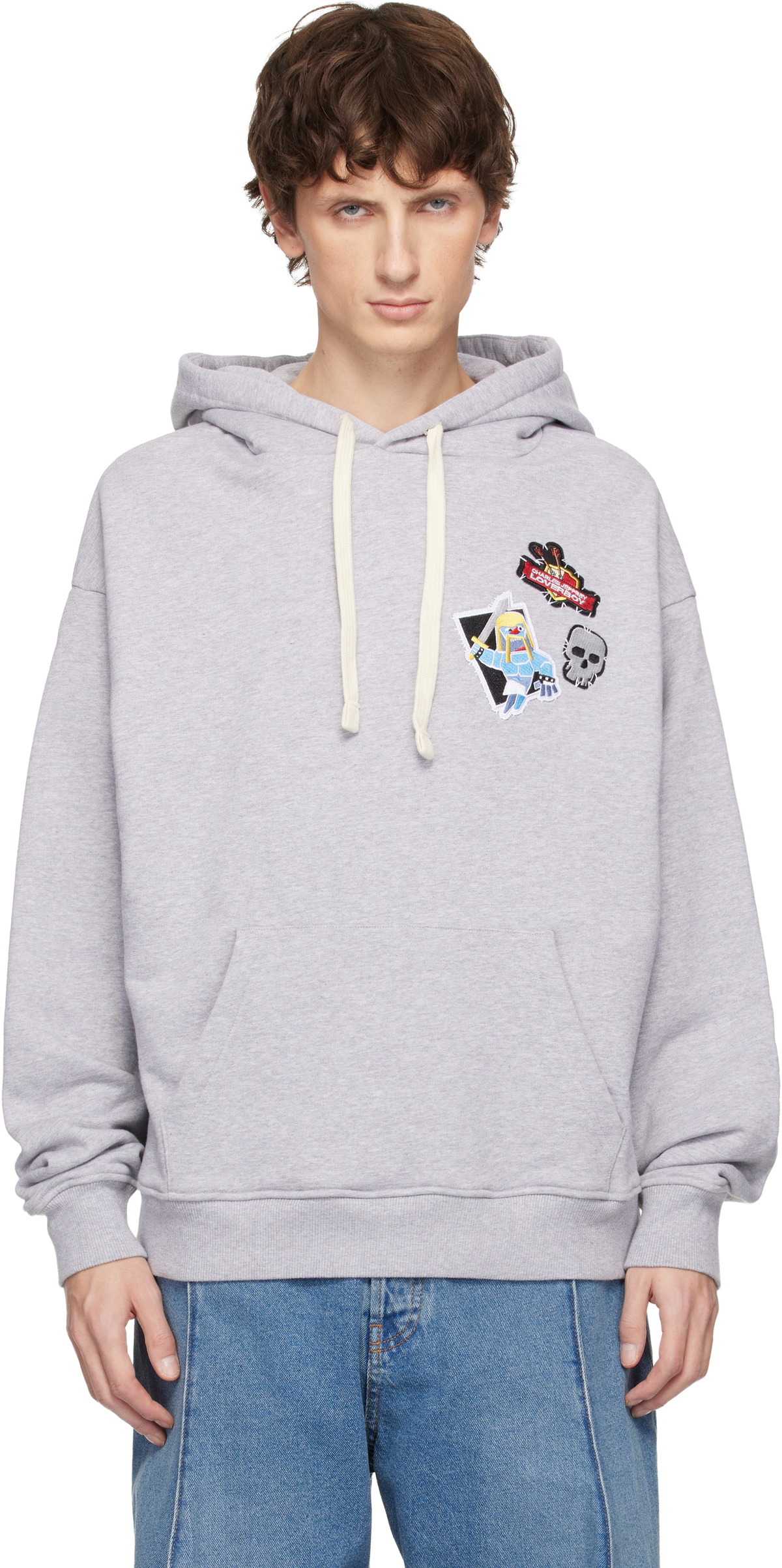 Charles Jeffrey LOVERBOY Gray Clash of Clans Edition Barbarian Patch Hoodie