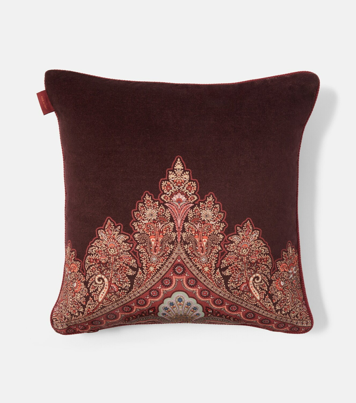 Etro Kiri cotton velvet cushion
