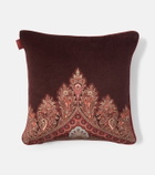 Etro Kiri cotton velvet cushion