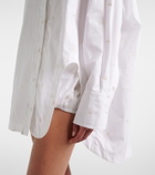 The Attico Embroidered cotton-blend poplin shirt