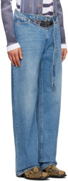 Y/Project Blue Y-Belt Arc Jeans