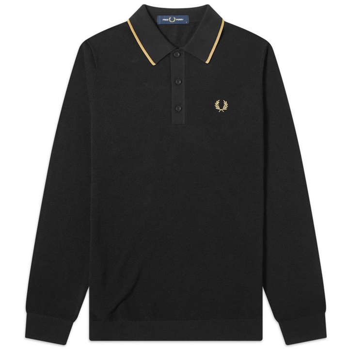Photo: Fred Perry Authentic Long Sleeve Knitted Polo